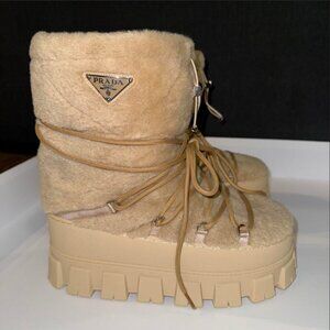 Prada Shearling Snow Boots